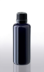 Violettglasflasche mit Schraubverschlu 50 ml